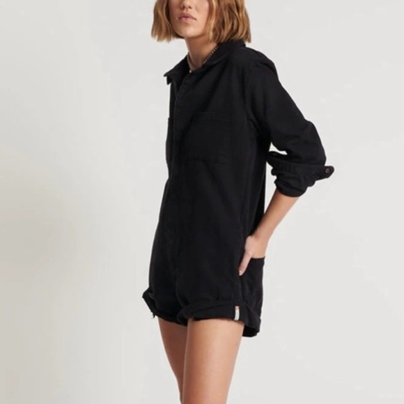 NWT Free People One Teaspoon Prophecy Jumpsuit Romper in Onyx Black Size Small - Picture 1 of 16